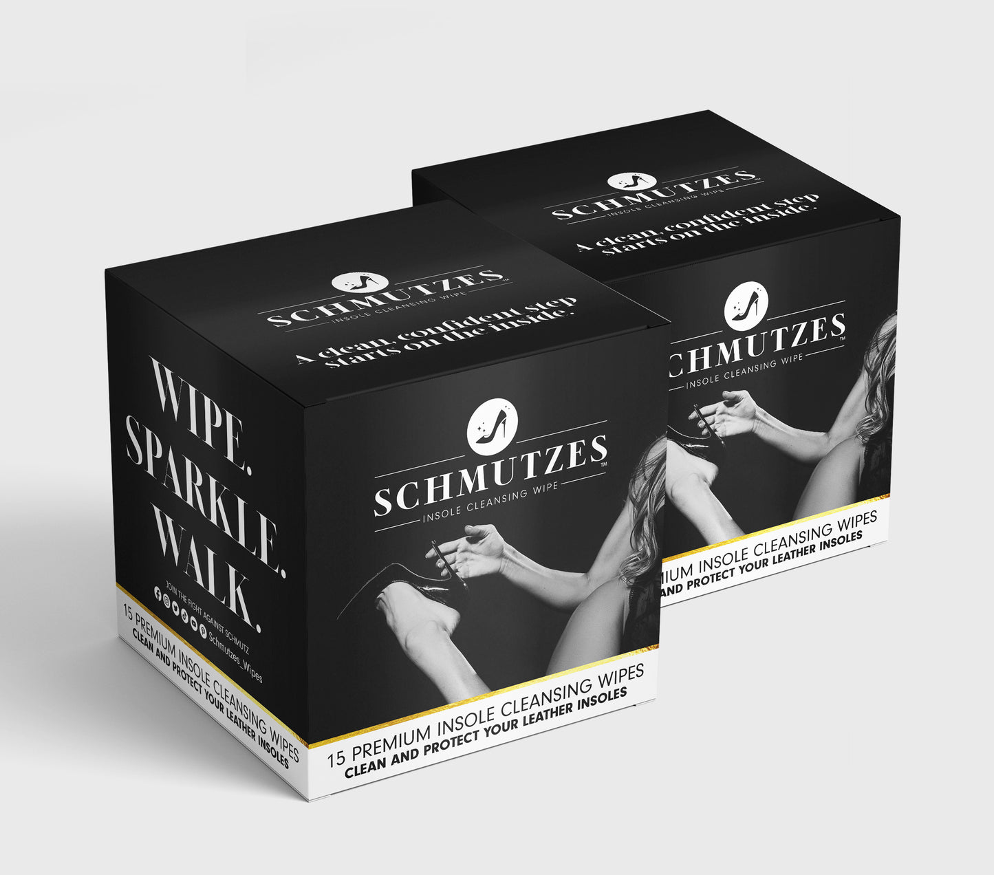 a black box with white text that says Cleanse your Sole…