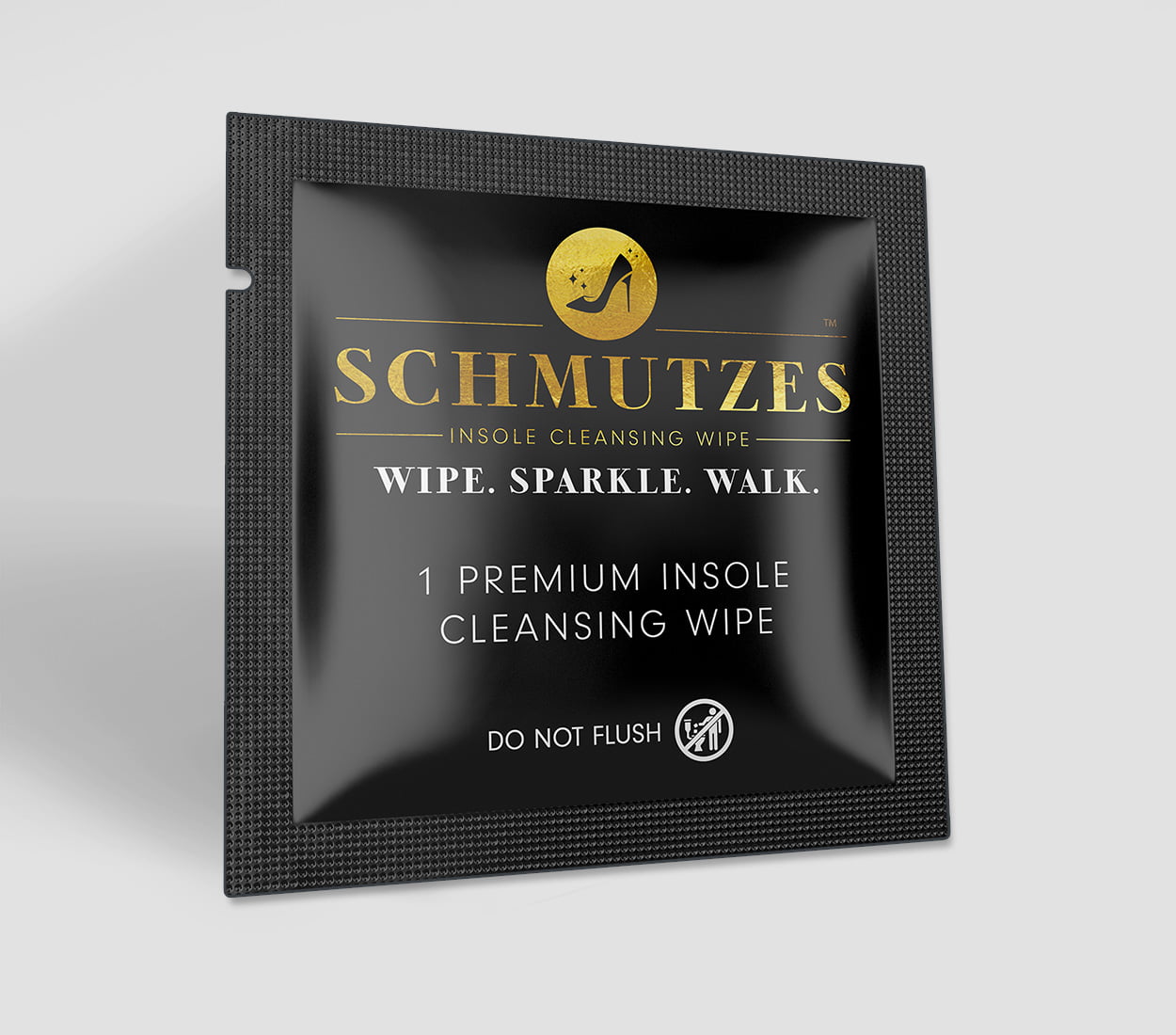a black box with black and white text that says Schmutzes Insolce Cleansing Wipe